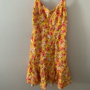 Yellow & Pink Floral Dress